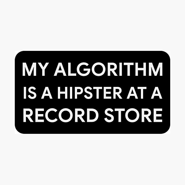 Item preview, My Algorithm Is A Hipster At A Record Store designed and sold by Analog Threads & Goods.