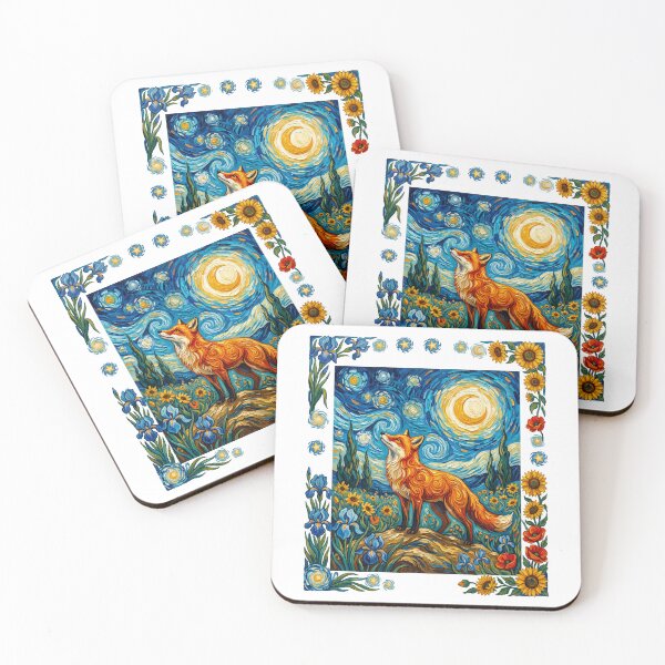 Item preview, Fox Watching Celestial Moon Sunflower designed and sold by TeeARTHY.