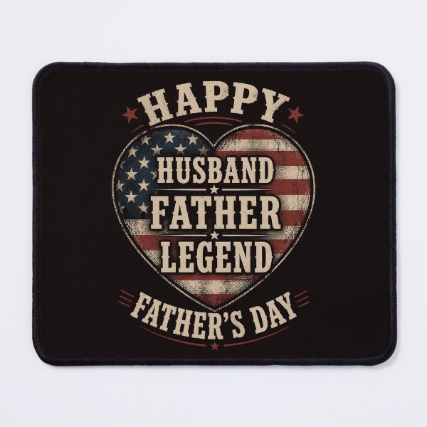 Item preview, Happy Father’s Day Husband Father Legend Heart Flag designed and sold by NapoliApparel.