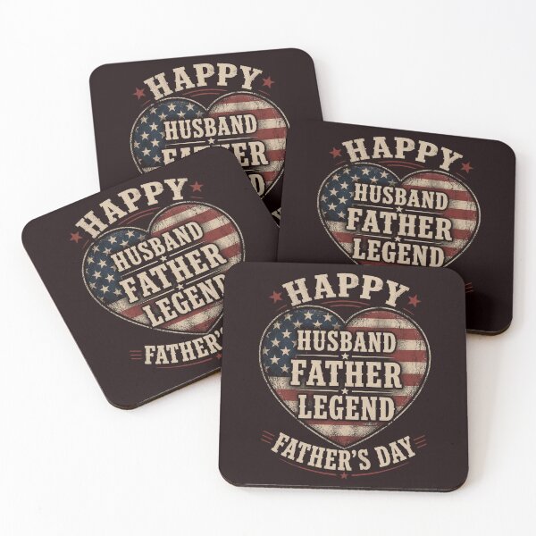Item preview, Happy Father’s Day Husband Father Legend Heart Flag designed and sold by NapoliApparel.
