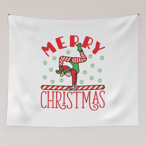 Item preview, Gymnastics Christmas Gymnast Elf on Beam designed and sold by jaygo.