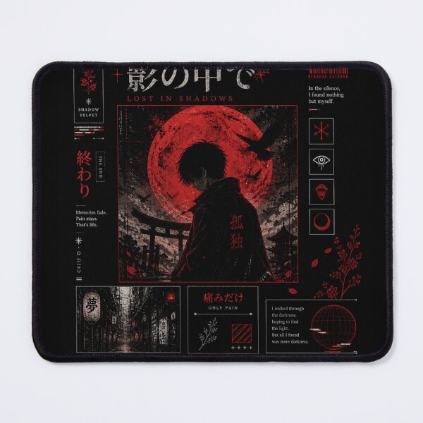 Item preview, Lost in Shadows – Dark Anime Japanese Aesthetic Silent Scream Art designed and sold by ShadowVelvet.