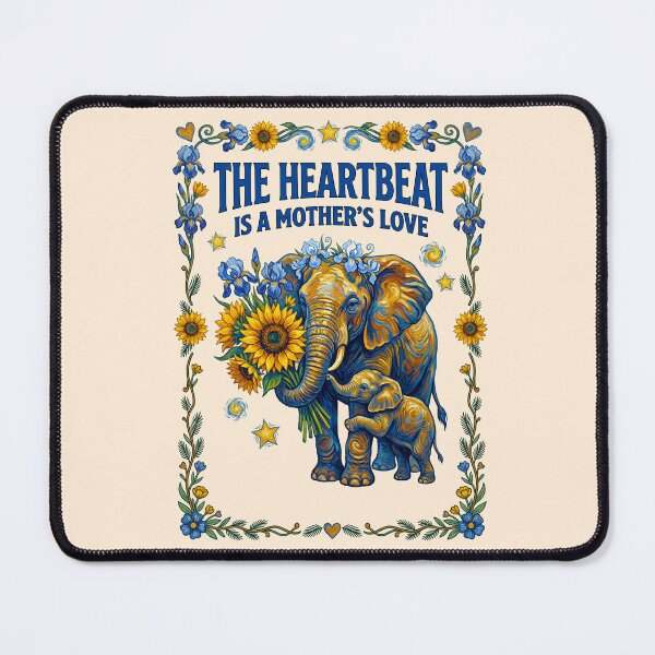 Item preview, Elephant Mother Holding Baby Sunflower designed and sold by TeeARTHY.
