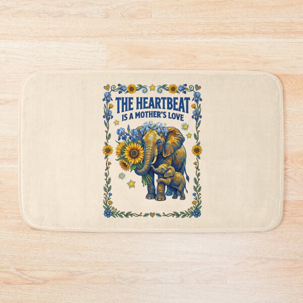 Item preview, Elephant Mother Holding Baby Sunflower designed and sold by TeeARTHY.