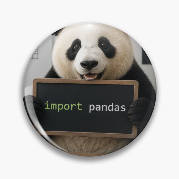 Item preview, Import Pandas – Funny Python Data Science Coding Design designed and sold by MerlinWear.