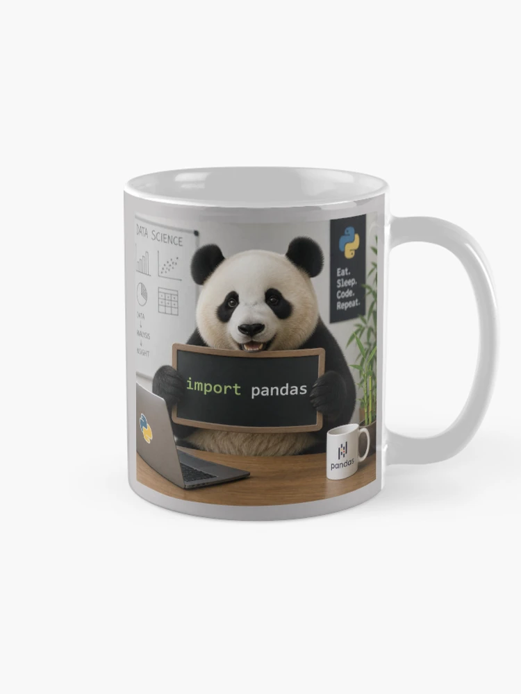 Thumbnail 3 of 6, Coffee Mug, Import Pandas – Funny Python Data Science Coding Design designed and sold by MerlinWear.
