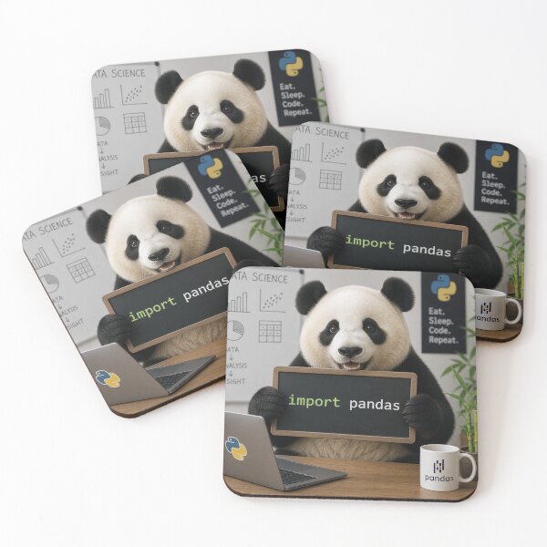 Item preview, Import Pandas – Funny Python Data Science Coding Design designed and sold by MerlinWear.