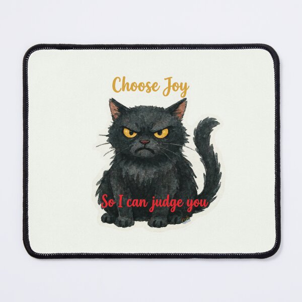 Item preview, Choose Joy Judgy Black Cat designed and sold by CAutumnTrapp.