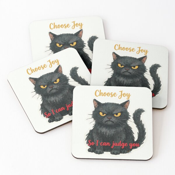 Item preview, Choose Joy Judgy Black Cat designed and sold by CAutumnTrapp.