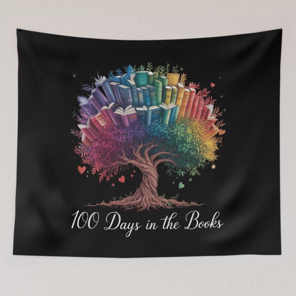 Item preview, 100 Days in the Books Reading Teacher 100th Day of School designed and sold by sailorjessiArt.