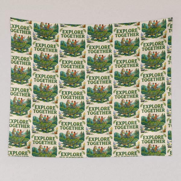 Item preview, Children Riding Giant Turtle Forest Adventure designed and sold by TeeARTHY.