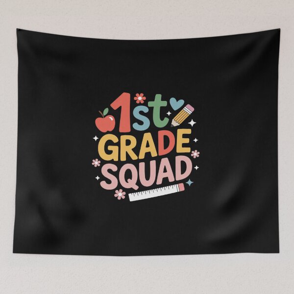 Item preview, 1st First Grade Squad Back to School Teachers Students designed and sold by BlassmausArt.