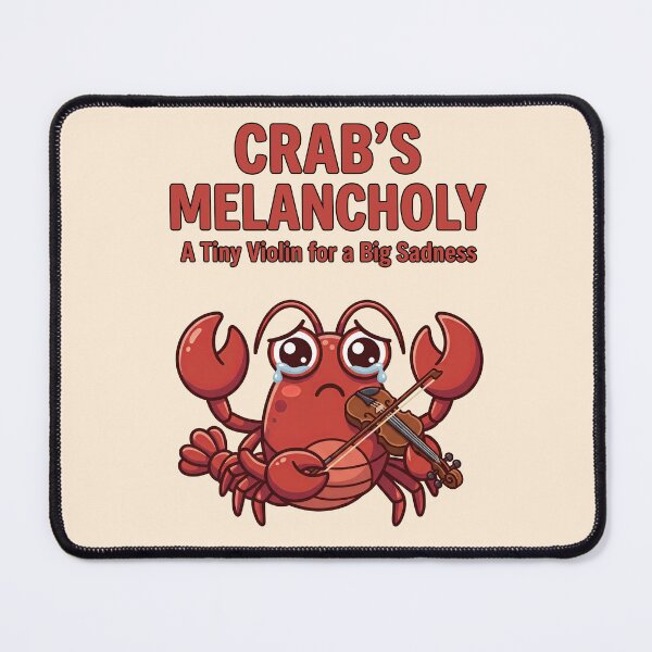 Item preview, Crab Playing Tiny Violin Melancholy designed and sold by TeeARTHY.