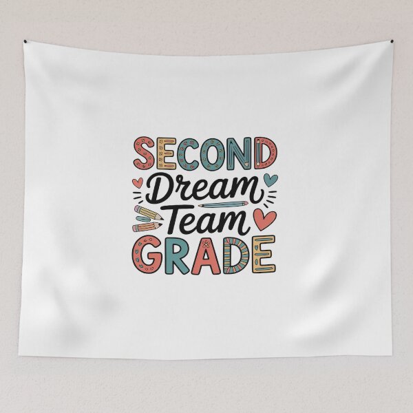 Item preview, 2nd Grade Dream Team Retro Back to School Teacher Student designed and sold by BlassmausArt.