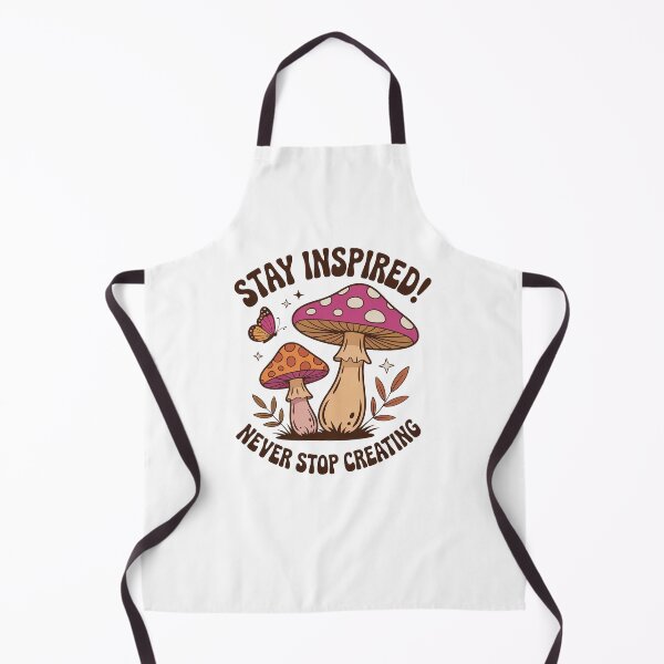 Item preview, Stay Inspired Never Stop Creating – Cute Mushroom Illustration designed and sold by Cool-cat-art.