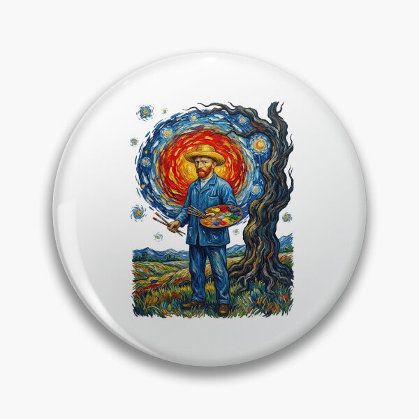 Item preview, Vincent Van Gogh Painting Starry Night designed and sold by TeeARTHY.