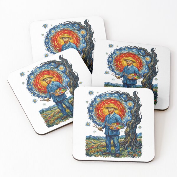 Item preview, Vincent Van Gogh Painting Starry Night designed and sold by TeeARTHY.