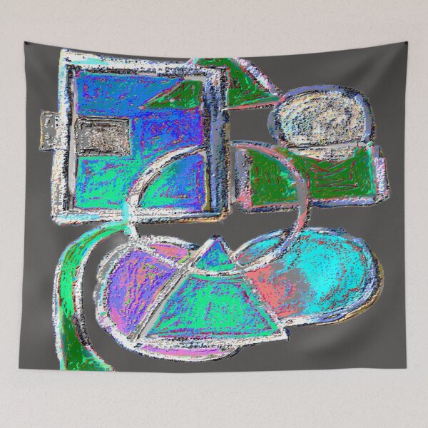 Item preview, Shapes Misbehaving Color Fun BR colorful geometric abstract design designed and sold by SmashingDeals.