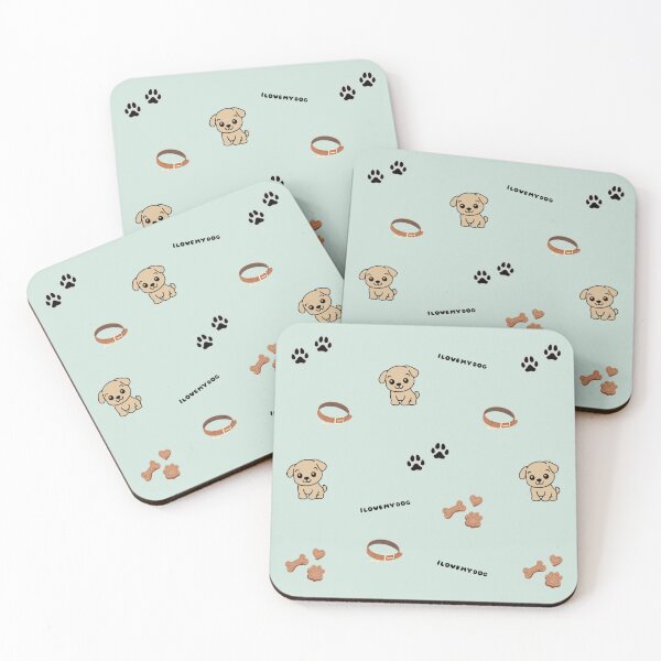 Item preview, I Love My Dog Sticker Pack Prints Posters Wall Art Magnet Home Coffee Cup Decoration TShirt Stationary Notebook Magnet Hat Kitchen Work School Office Redbubble Shop designed and sold by Saritas Boutique Shop.