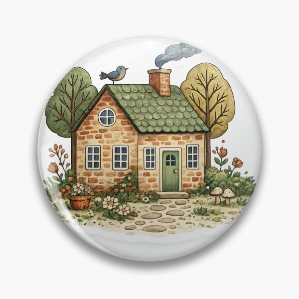 Item preview,  Whimsical Cozy Rustic Storybook Brick Cottage  designed and sold by pennyspatches.