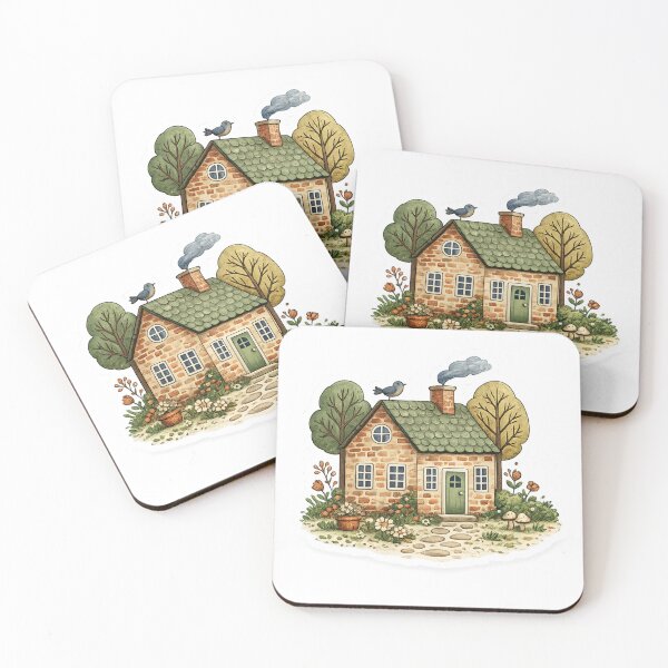 Item preview,  Whimsical Cozy Rustic Storybook Brick Cottage  designed and sold by pennyspatches.