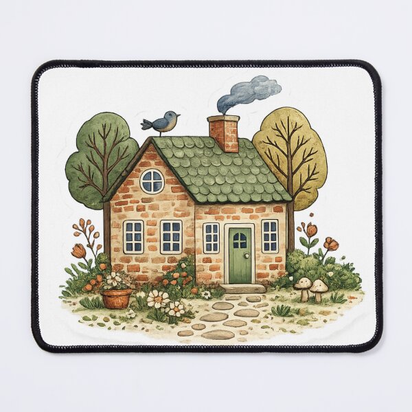 Item preview,  Whimsical Cozy Rustic Storybook Brick Cottage  designed and sold by pennyspatches.