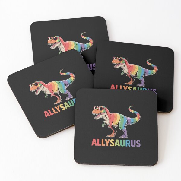 Item preview, Cute Dinosaur Rainbow Flag Ally LGBT Allysaurus LGBT Pride designed and sold by BlassmausArt.
