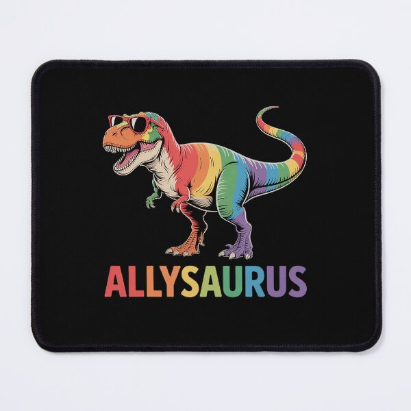 Item preview, Cute Dinosaur Rainbow Flag Ally LGBT Allysaurus LGBT Pride designed and sold by BlassmausArt.