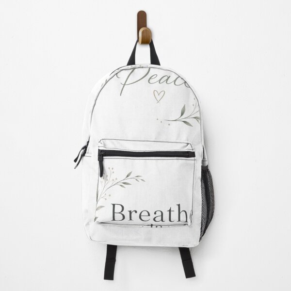 Item preview, Breathe In Peace Minimalist Aesthetic Design | Calm Mind Quote | Soft Botanical Typography Art designed and sold by Sanika arts .
