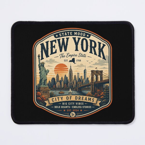 Item preview, Vintage New York Skyline Retro Design designed and sold by StateMoodDesigns.