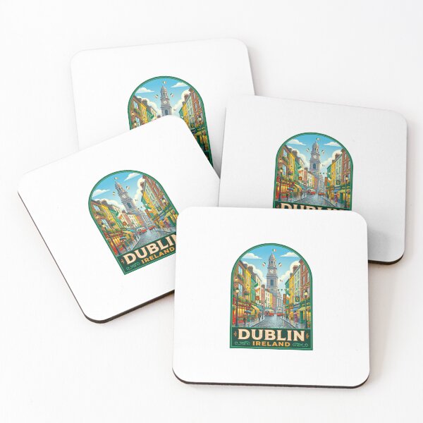 Item preview, Vintage Dublin Ireland Travel Poster | Retro Irish City Wall Art  designed and sold by andres felipe  Guevara Rincon.