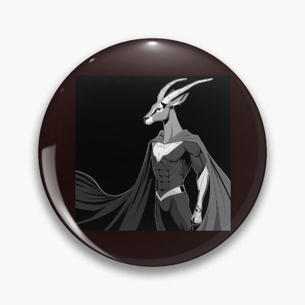 Item preview, Anthropomorphic Antelope Superhero in Dark Cape designed and sold by inkoutninja.
