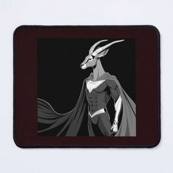 Item preview, Anthropomorphic Antelope Superhero in Dark Cape designed and sold by inkoutninja.