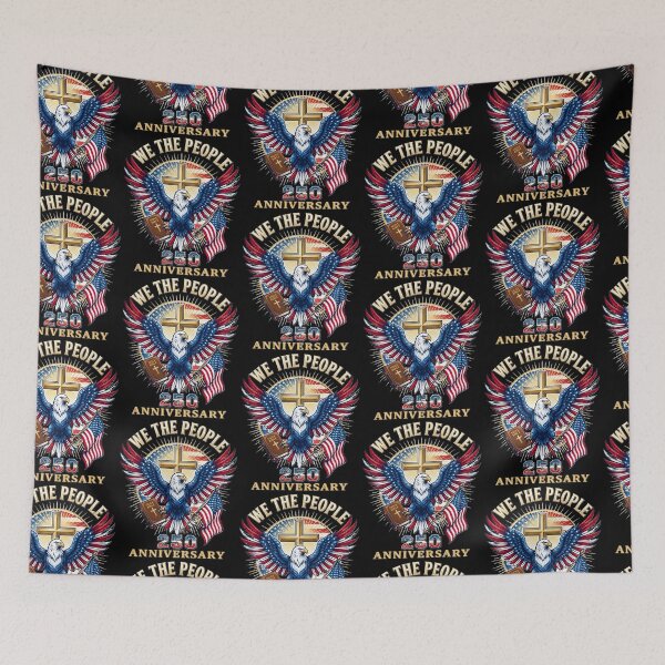 Item preview, America USA 250th Anniversary Celebrating 250 Years of America In God We Trust Patriotic Cross Floral Faith designed and sold by 519xdesign.