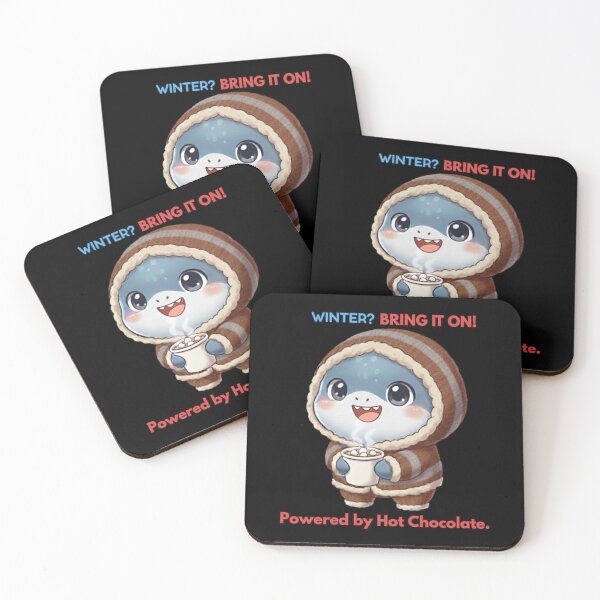 Item preview, Winter? Powered by Hot Chocolate - Funny Shark designed and sold by Nature's Chibis.