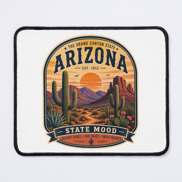 Item preview, Vintage Arizona Desert Sunset Retro Design designed and sold by StateMoodDesigns.
