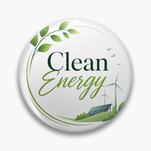 Item preview, Clean Energy Aesthetic Design – Eco Friendly Green Minimalist Typography with Nature Elements designed and sold by Sanika arts .