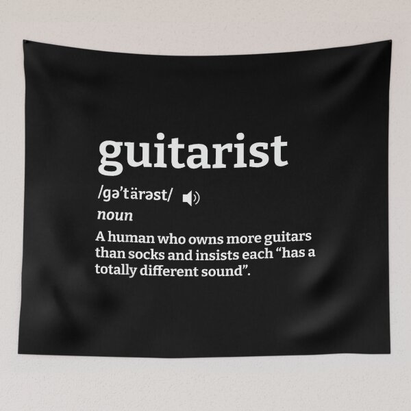 Artikelvorschau, Definition Gitarrist: Ein Mensch, der mehr Gitarren besitzt. entworfen und verkauft von jspqf2952.