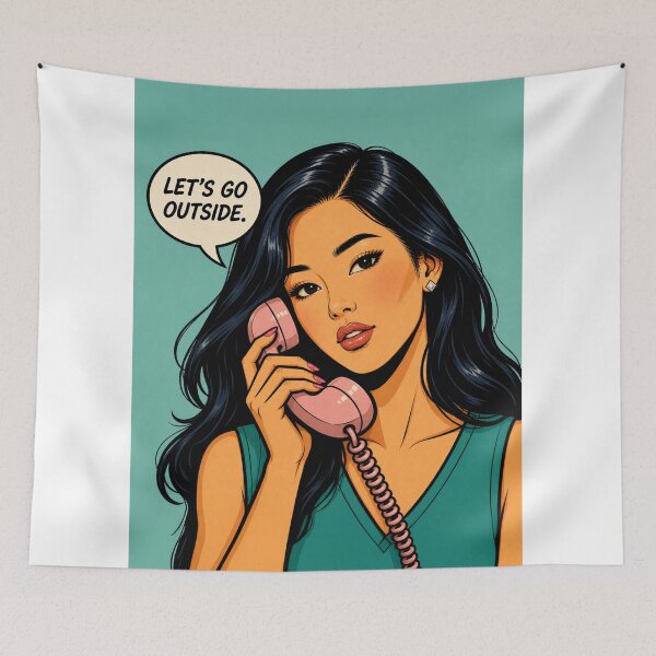 Item preview, Teal Pop Art Girl – Retro Comic Portrait designed and sold by SabraDD.