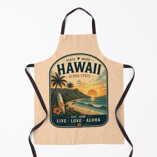Item preview, Vintage Hawaii Sunset Surf Retro Design designed and sold by StateMoodDesigns.