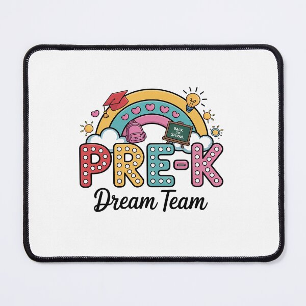 Item preview, Back to School Rainbow Preschool Pre-K Dream Team Teacher designed and sold by fferomananul.