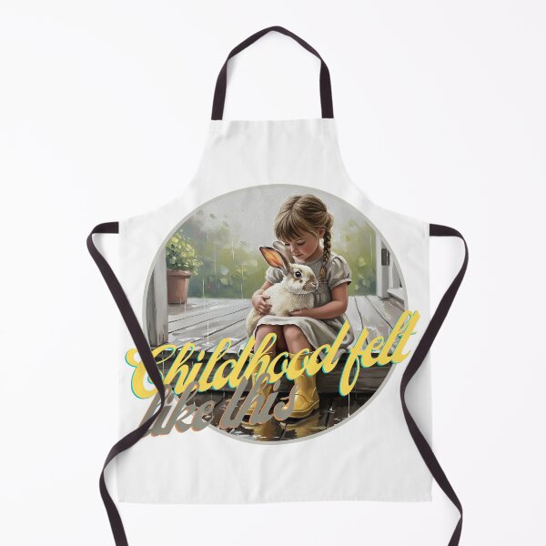 Item preview, Childhood Felt Like This: Girl with Bunny in the Rain designed and sold by InfinitePawBond.