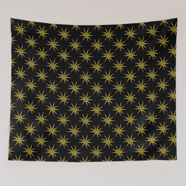 Item preview, Gold Stars Pattern on Black – Hand Drawn Celestial Retro  designed and sold by SweetLilith.