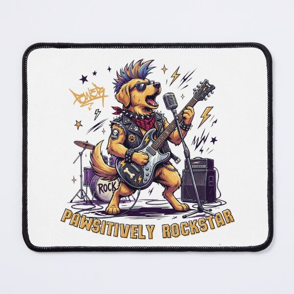 Item preview, Pawsitively Rockstar: Golden Retriever Punk Rock Dog Design designed and sold by VibranPalette.