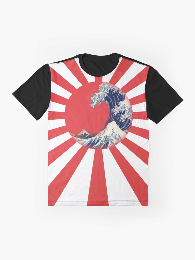 【IFYOUWANT】SUNSHINE WAVE T-shirt Great Waves of Rising Sun