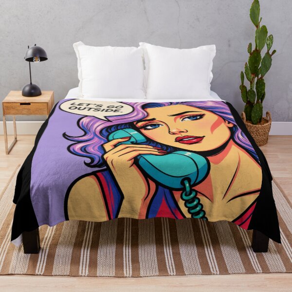 Item preview, Electric Violet Pop Art Girl – Retro Comic Portrait designed and sold by SabraDD.
