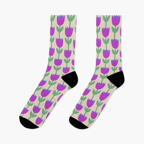Item preview, Retro Tulip Floral Pattern – Hand Drawn Scandinavian Flowers designed and sold by SweetLilith.