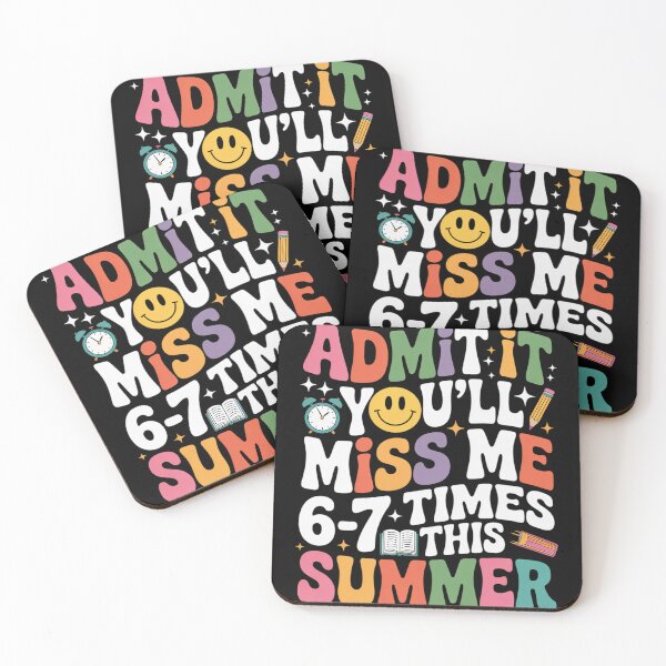 Item preview, End of School Teacher Admit It You'll Miss Me 67 Last Day designed and sold by fferomananul.