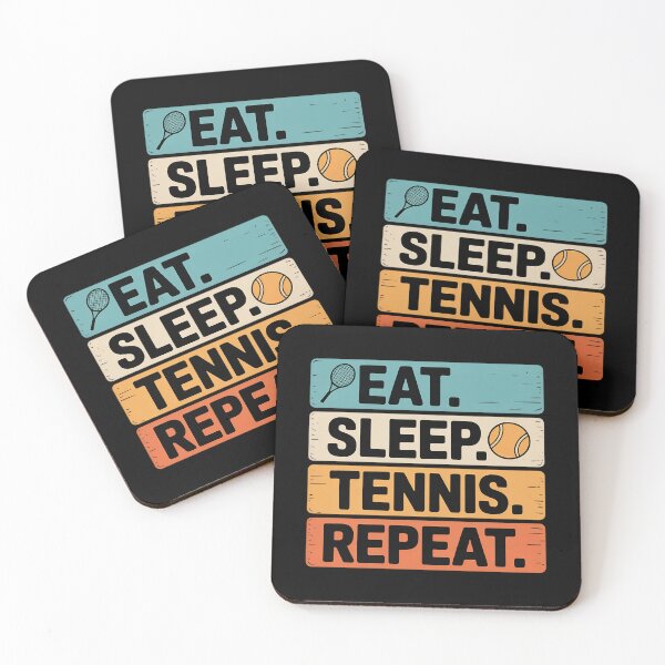 Item preview, Eat Sleep Tennis Repeat Funny Retro Tennis Player Men Boys designed and sold by fferomananul.