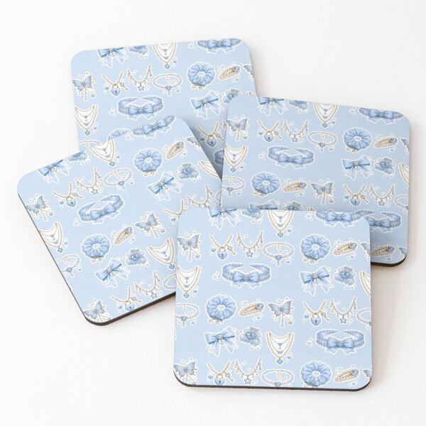 Item preview, Aesthetic Accessories Sticker Sheet - Blue Theme designed and sold by KeerthiCuteFind.